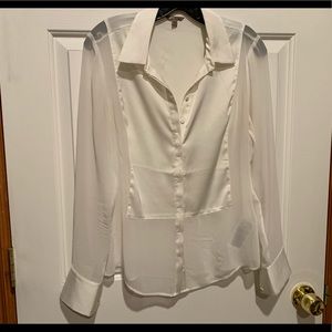 Guess off white blouse size S